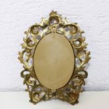Miroir bougeoir en laiton