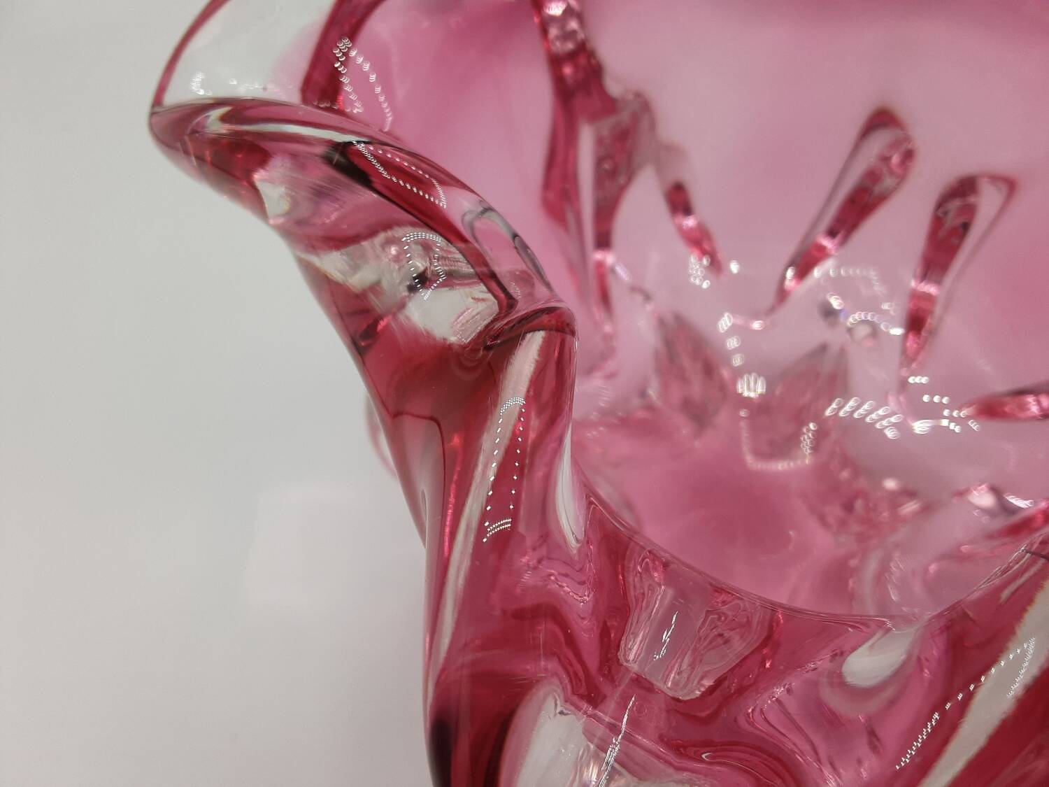 Art glass bowl from the 1960s, by Joseph Hospadka - Chribska Glassworks