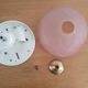 Plafonnier vintage verre rose