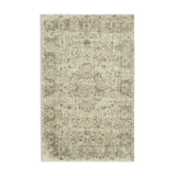Handwoven vintage anatolian beige carpet 198 cm x 316 cm
