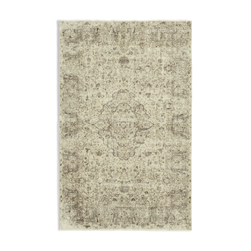 Tapis beige vintage anatolien tissé à la main 198 cm x 316 cm