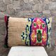 Vintage Berber kilim cushion cover: Moroccan wool cushion 60x40cm
