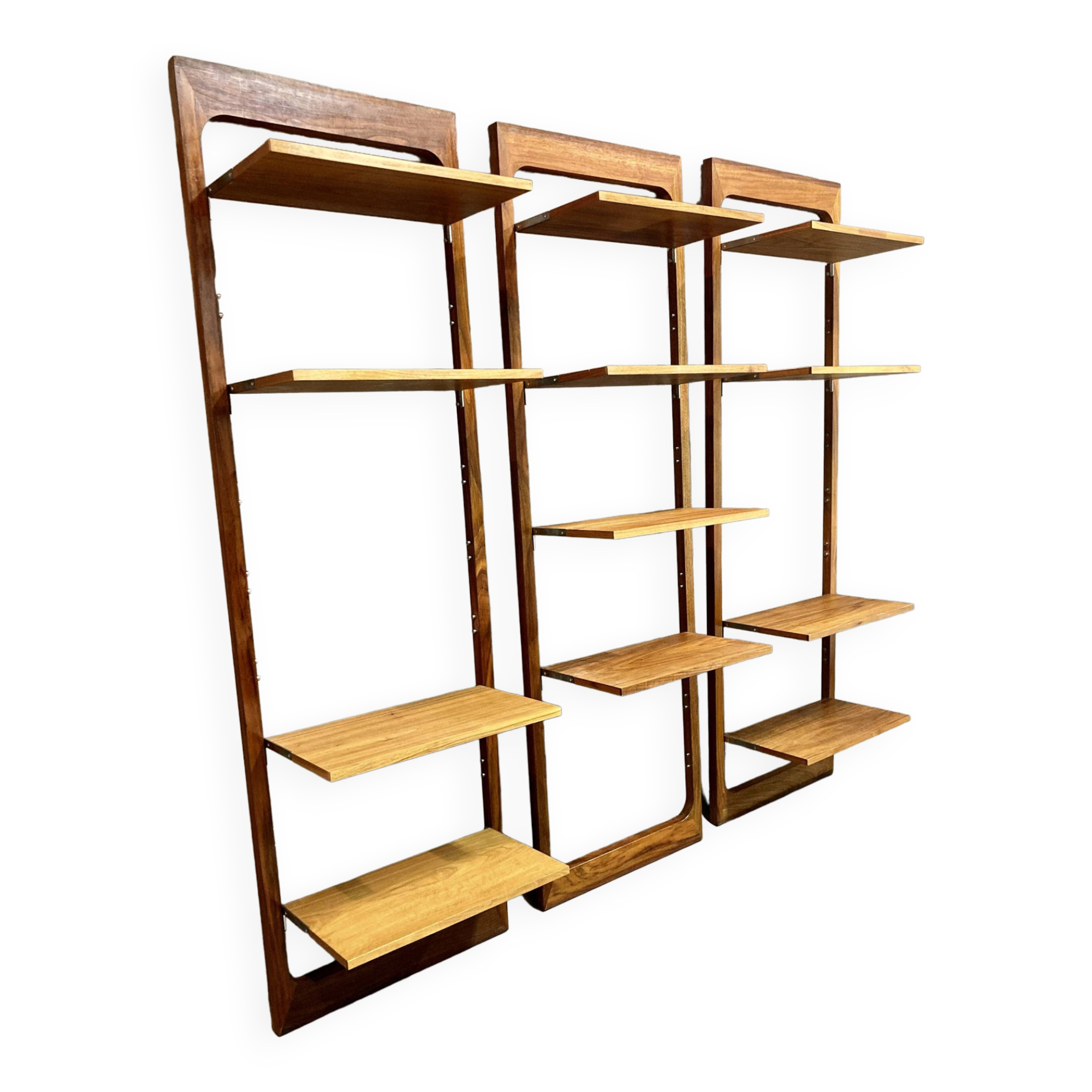 Suite de 3 étagères modulables design scandinave 1960