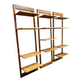 Suite of 3 modular shelves Scandinavian design 1960
