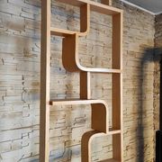 Bent plywood wall, bookcase, flowerbed, Volak by Holesov, 1960s Czechoslova