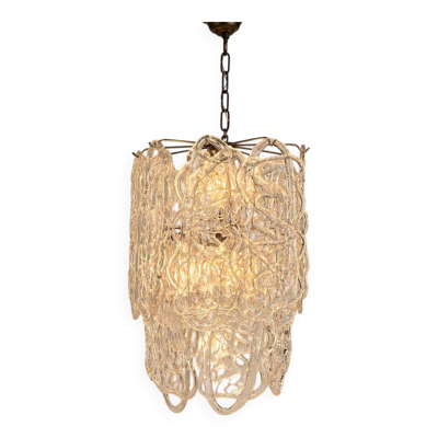 Pendentif en sucre filé par Vistosi pour Mazzega, années 1960.
