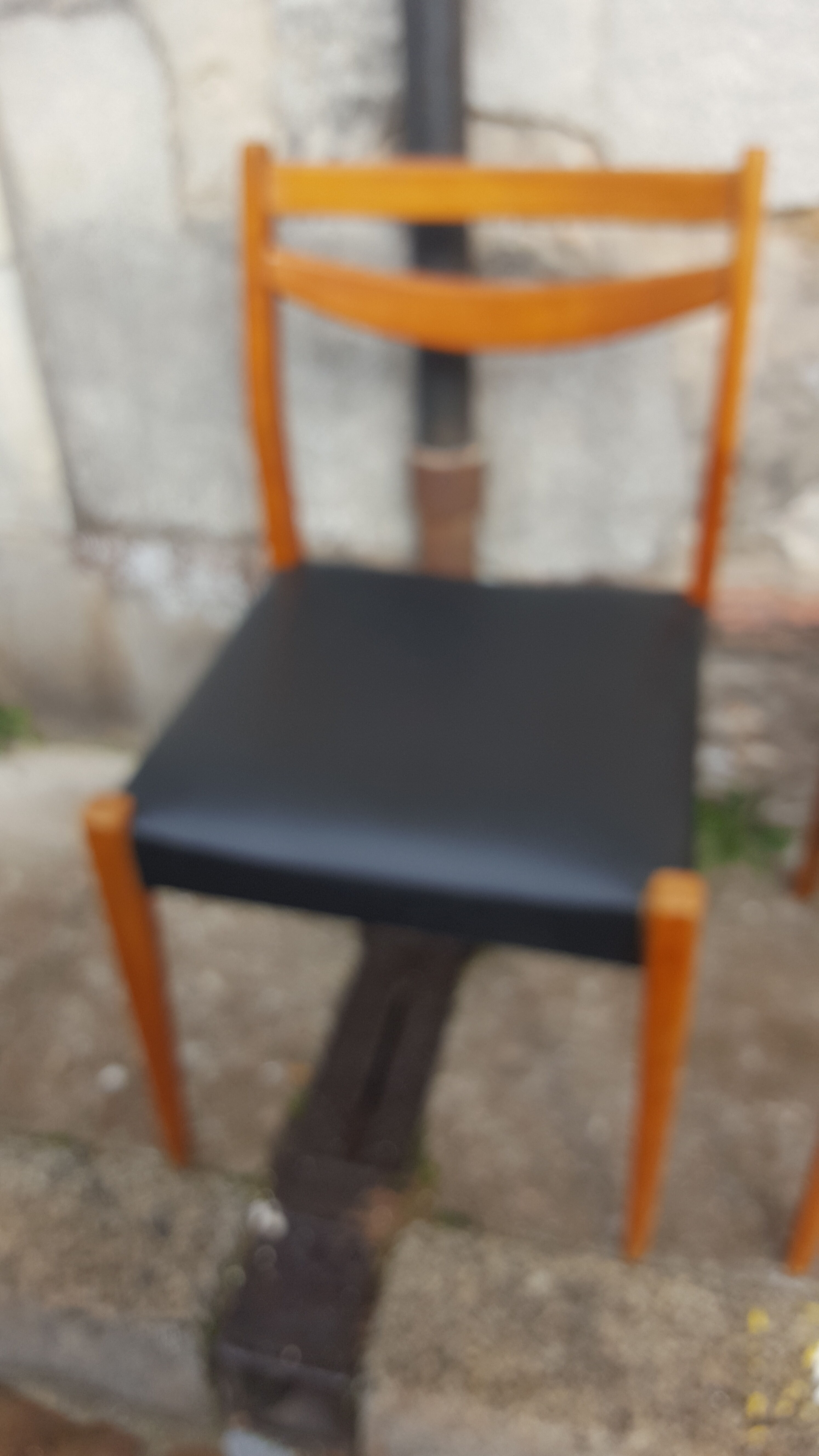 6 scandinavian chairs vintage beech and skai