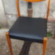 6 scandinavian chairs vintage beech and skai