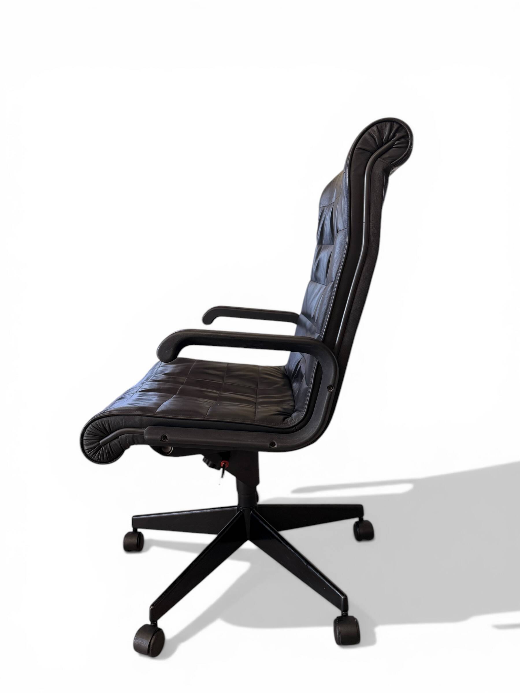 Richard Sapper Office Chair for Knoll - Vintage Black Leather