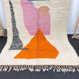 Berber rug in pure wool, colored, size 150 x 250 cm