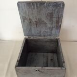 Wooden workshop box painted in vintage