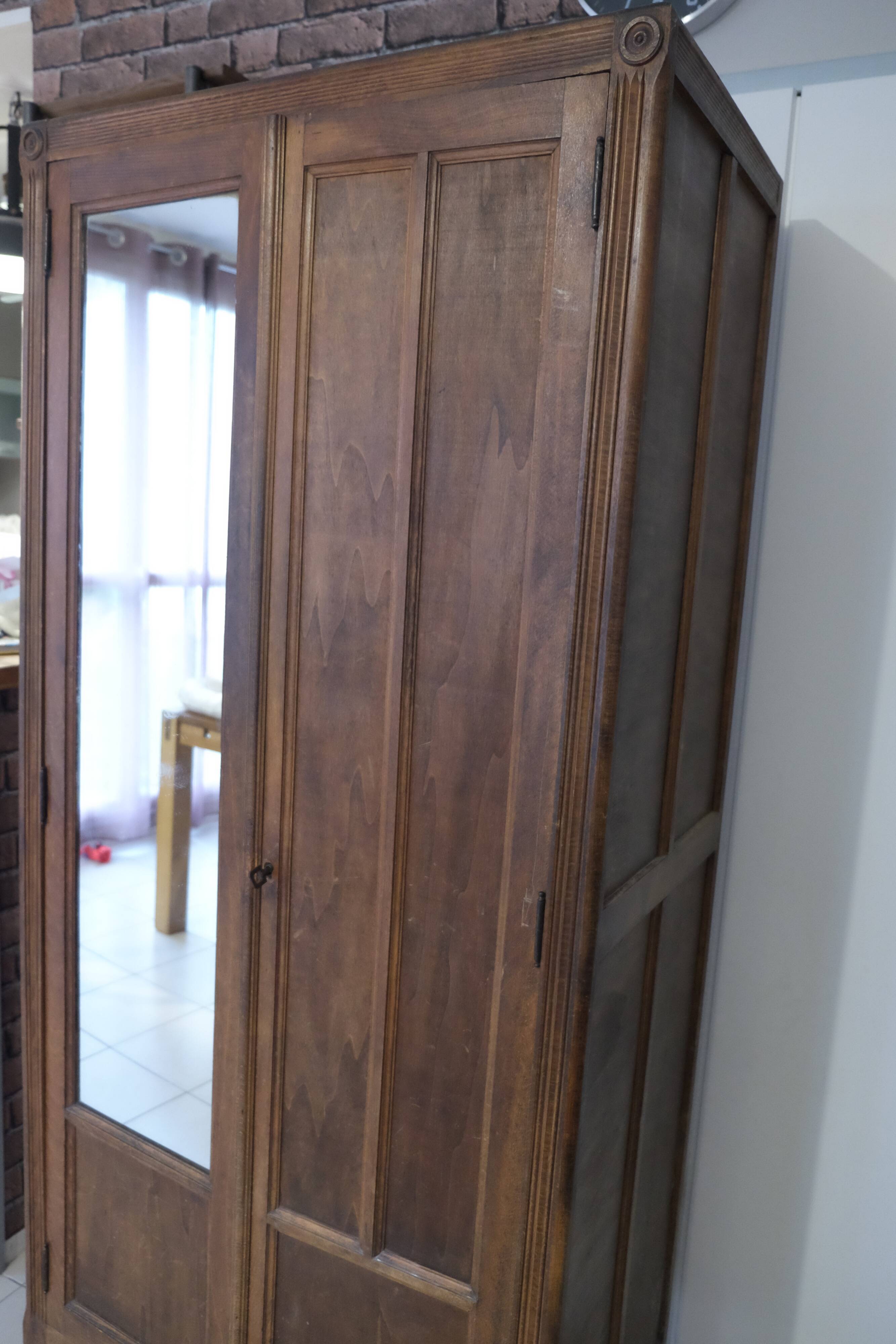Wardrobe with mirror paris vintage