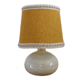 Ceramic table lamp and burlap