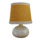 Ceramic table lamp and burlap