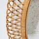 Oval rattan mirror style Franco Albini - 1960's