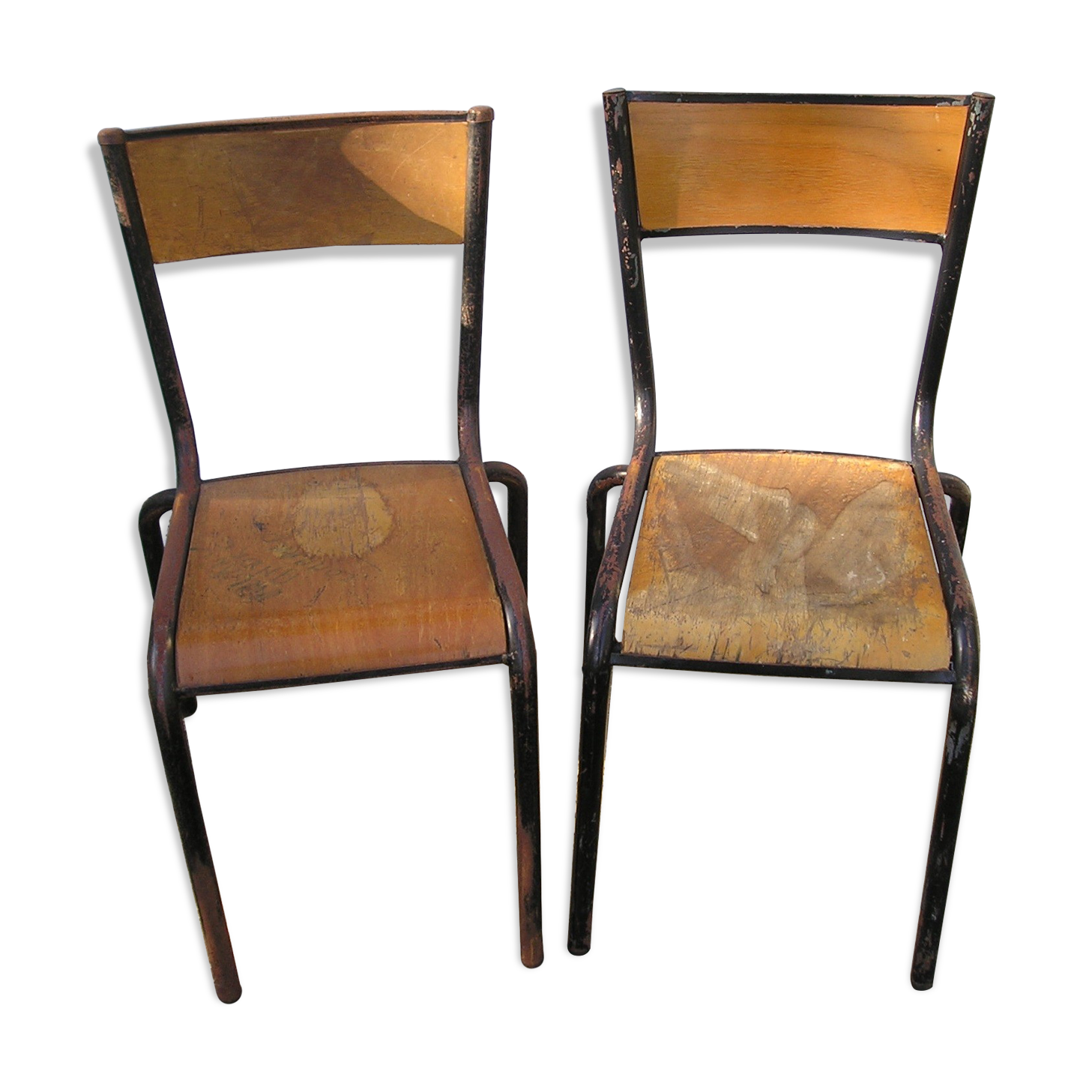 Pair of Mullca school chairs