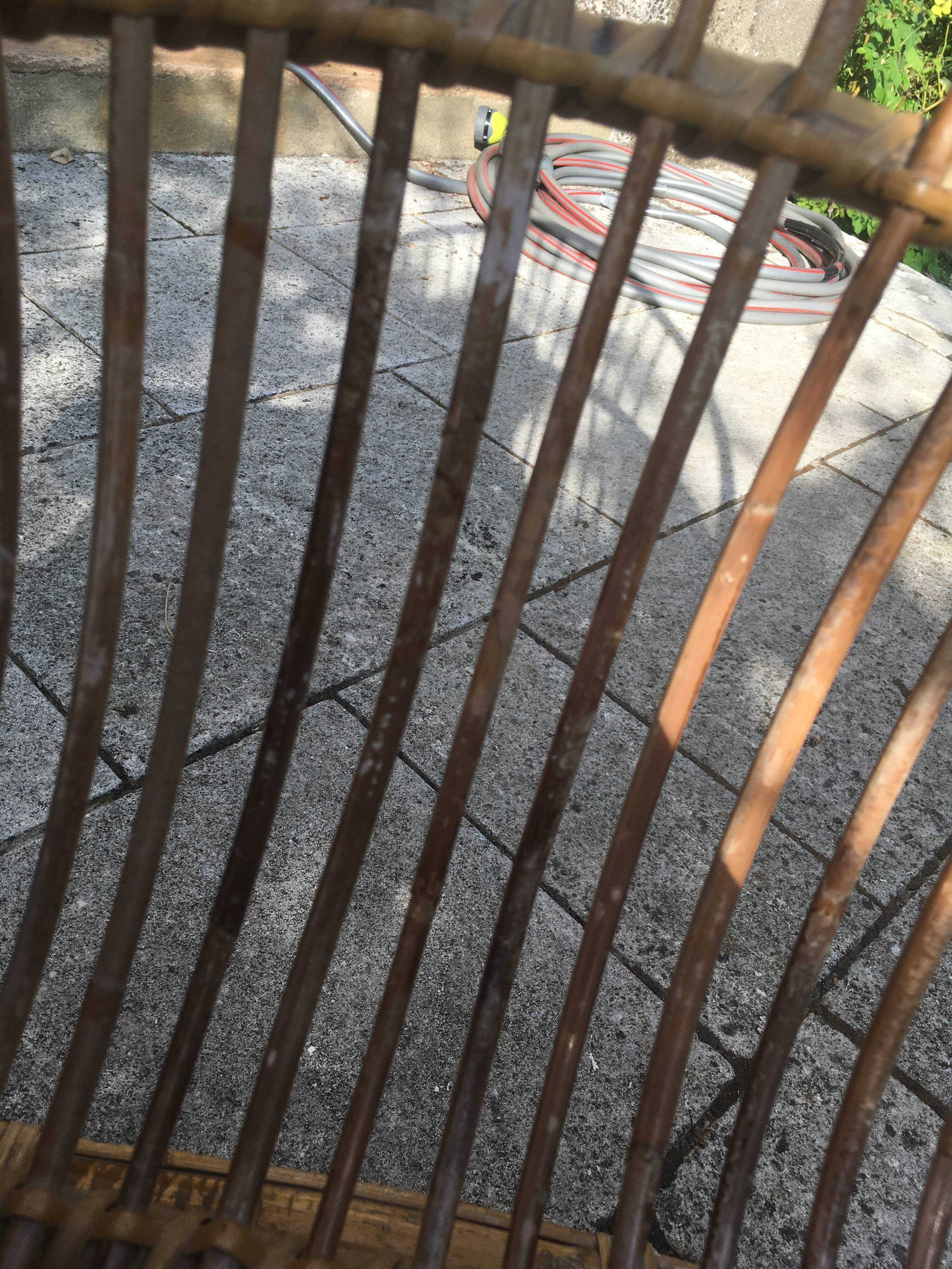 Basket armchair in rattan