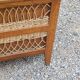 Vintage chest bench from the 50s in oak and rattan