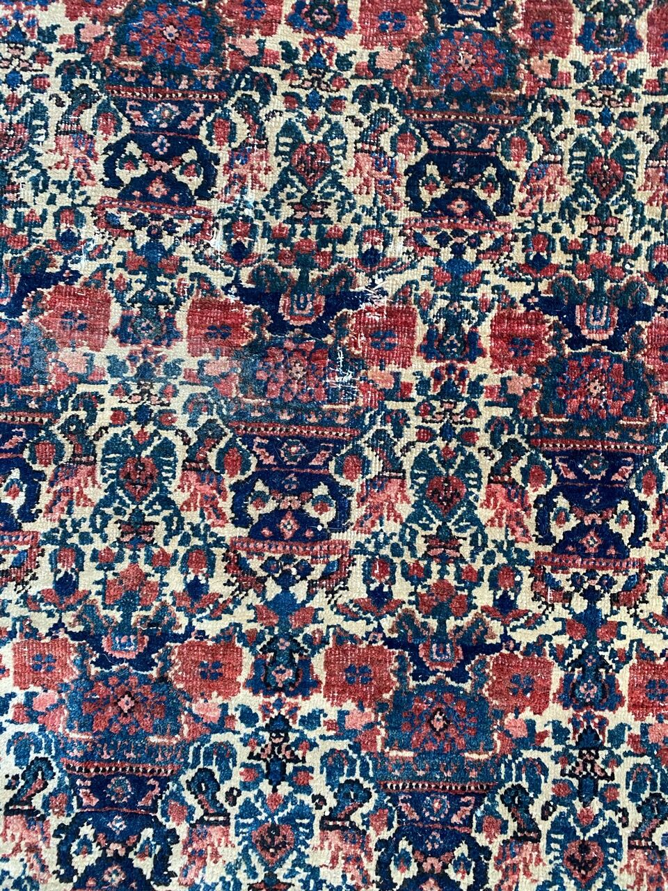 Beautiful old Persian carpet from Abadeh handmade 100x144 cm