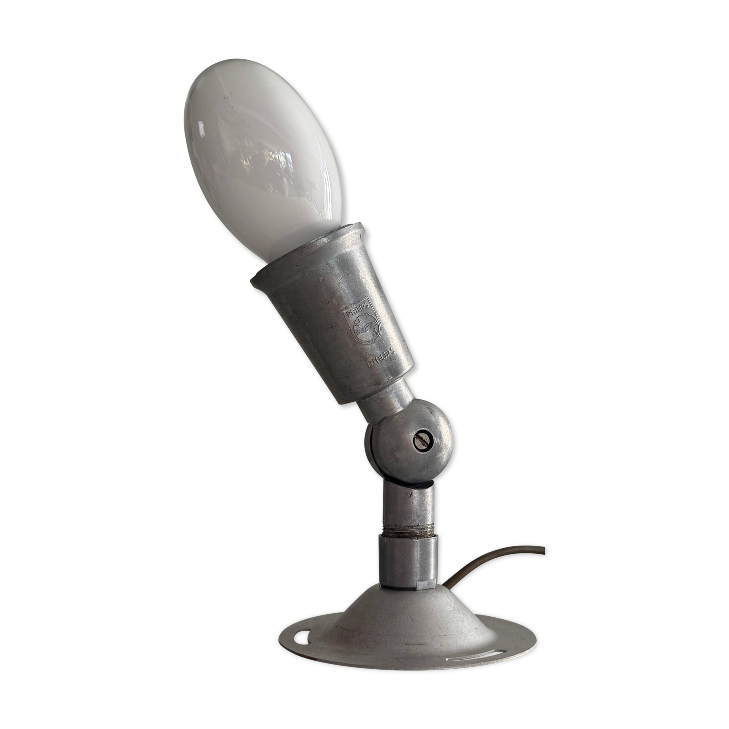 Adjustable head table lamp in aluminium by Philips, 1960s, Germany