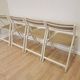 Set of 4 Vintage Wooden Folding Lounge Chairs: Beige Fabric, STOL Kamnik 1970