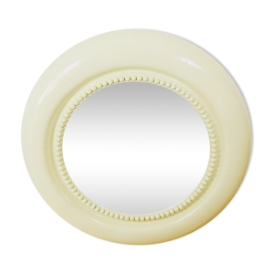 Miroir mural rond américain beige