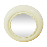 American beige round wall mirror 1970