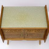 Pair of Art Deco Italian Bedside Tables White Ash Briar, 1920s