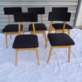 Series of 5 vintage chairs