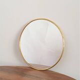 Miroir mural rond en laiton - fait main