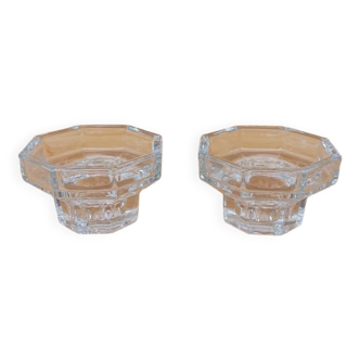 2 cristal candle holders
