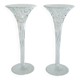 pair of large Swirl crystal candlesticks signed J&G Durand 1950