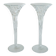 pair of large Swirl crystal candlesticks signed J&G Durand 1950