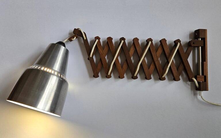 Mid-century wall scissors lamp, Sweden, 1960s