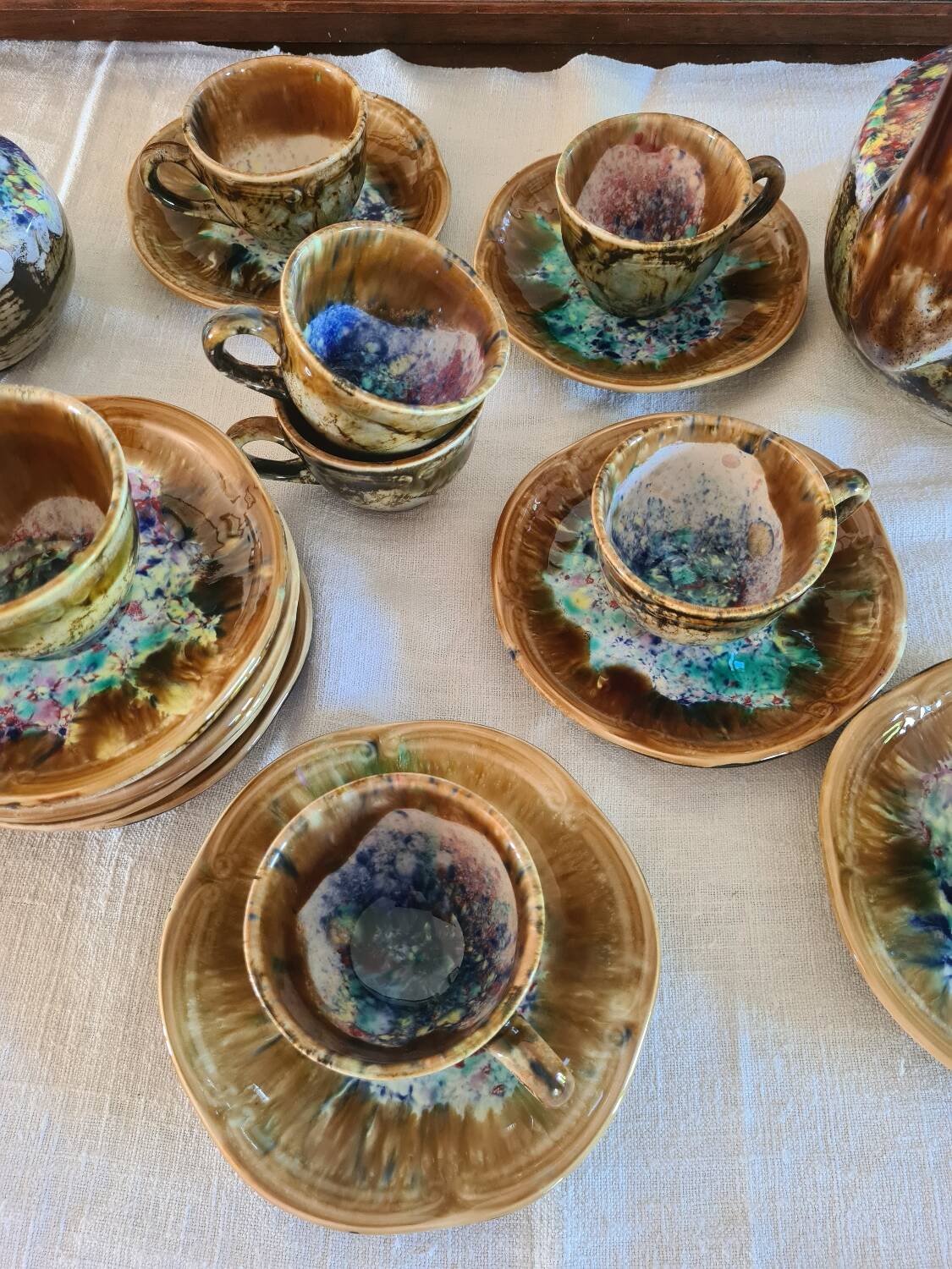 Gaston Gaubier Morvan stoneware coffee set