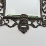 French cast iron mirror "Bacchus" god of wine, 1920s - 1930s
