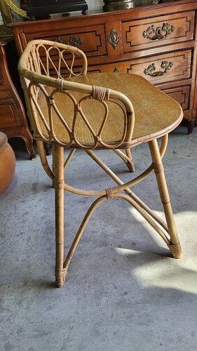 Rattan desk with 1 drawer ref JE