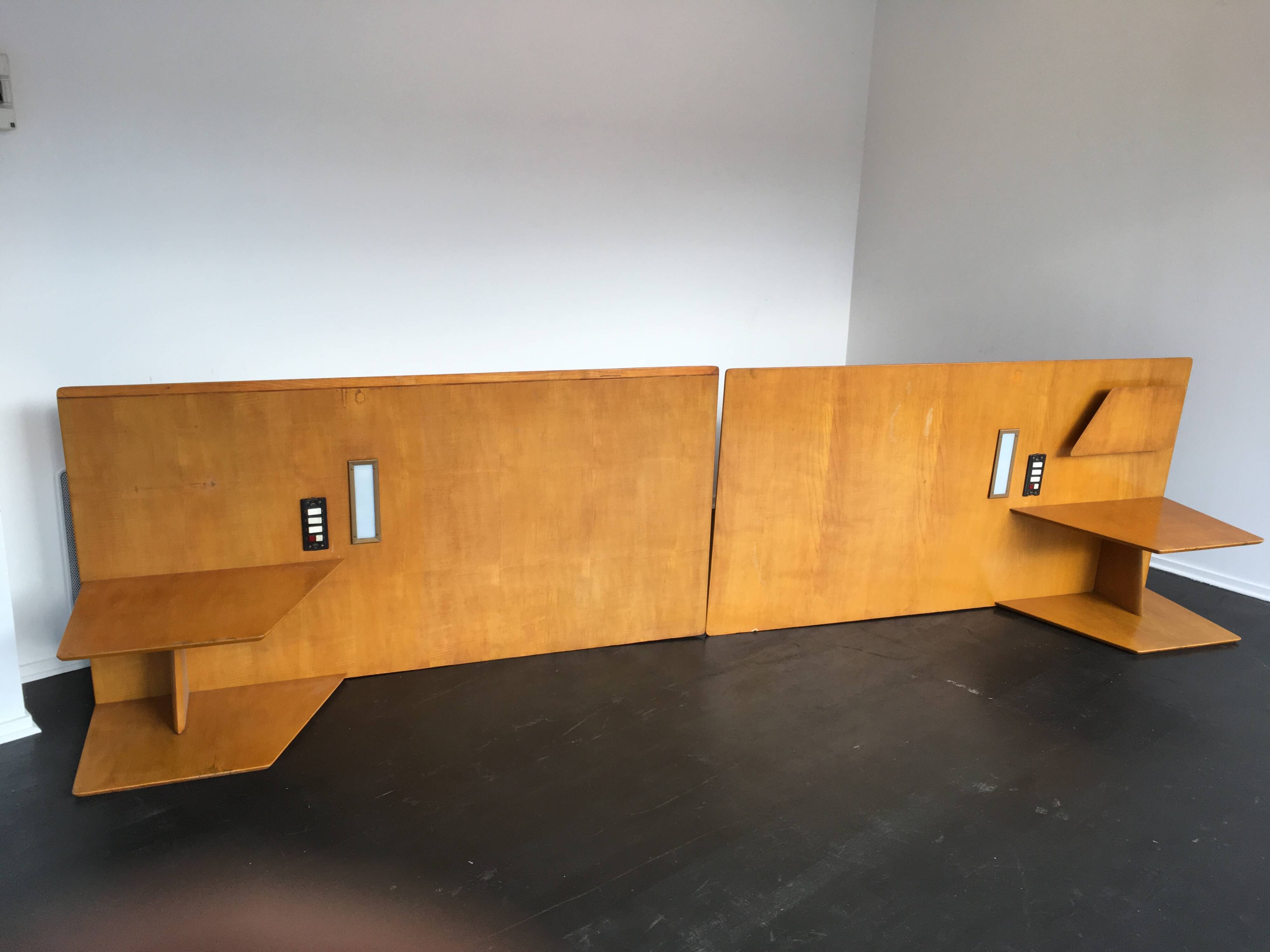 Gio Ponti Pair of headboards for the Royal Continental Hotel