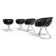 Set of 4 Pan Am dining chairs, chrome, leather by Gastone Rinaldi for RIMA,