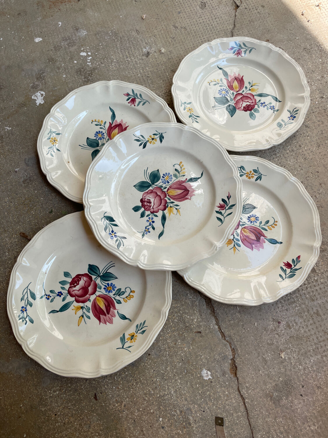 5 plates Sarreguemines