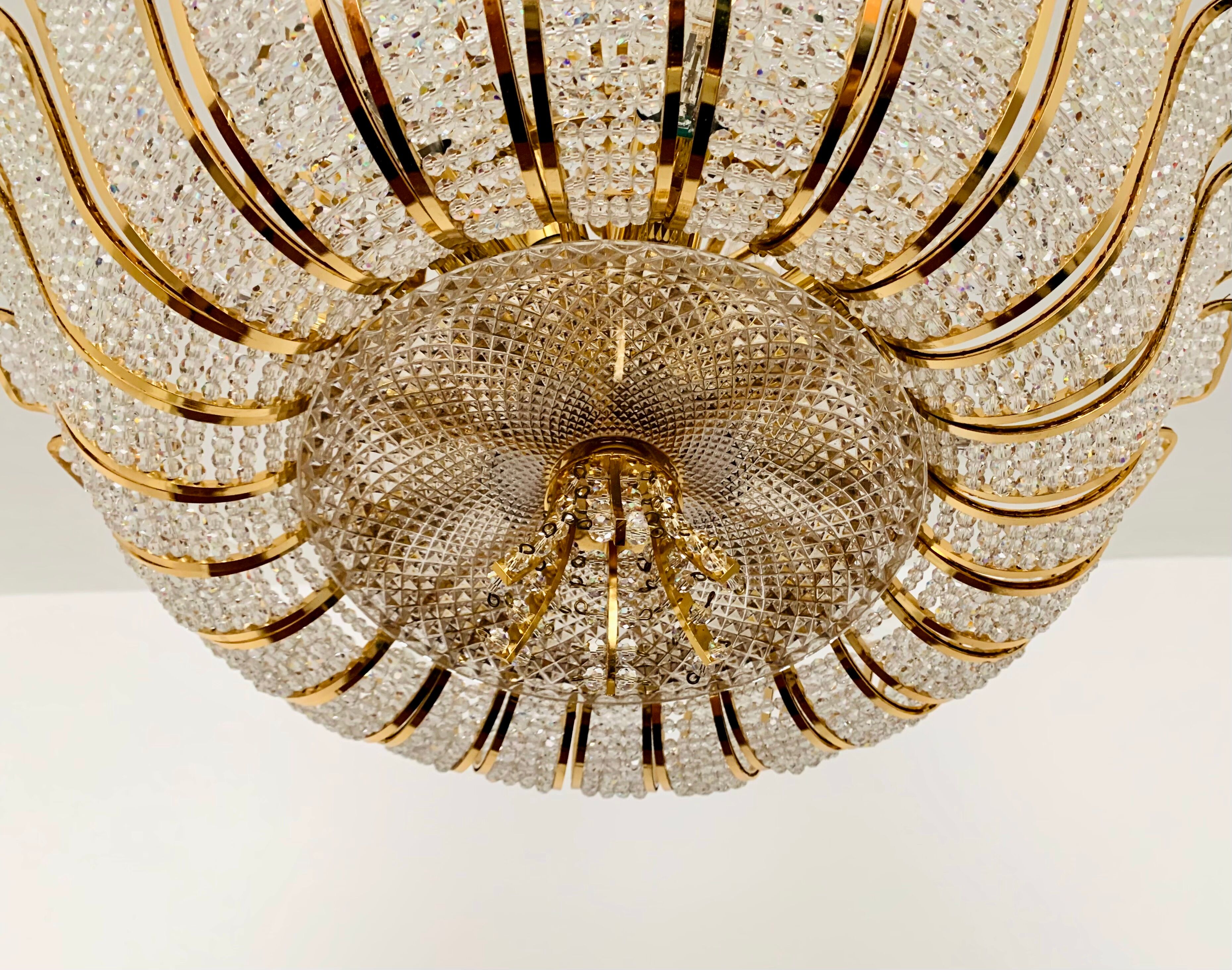 Crystal Glass Chandelier by Palwa