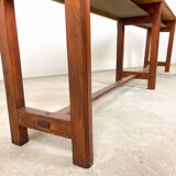 Large industrial wooden console table