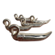 Set of 6 silver-plated swan knife rests