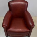Pair of Small Club Armchairs in Sheepskin - Reproduction