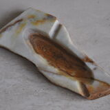Vintage brutalist ashtray in natural onyx