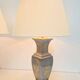 Vintage Asian Table Lamps in Pewter and Brass, 1950s, Set of 2