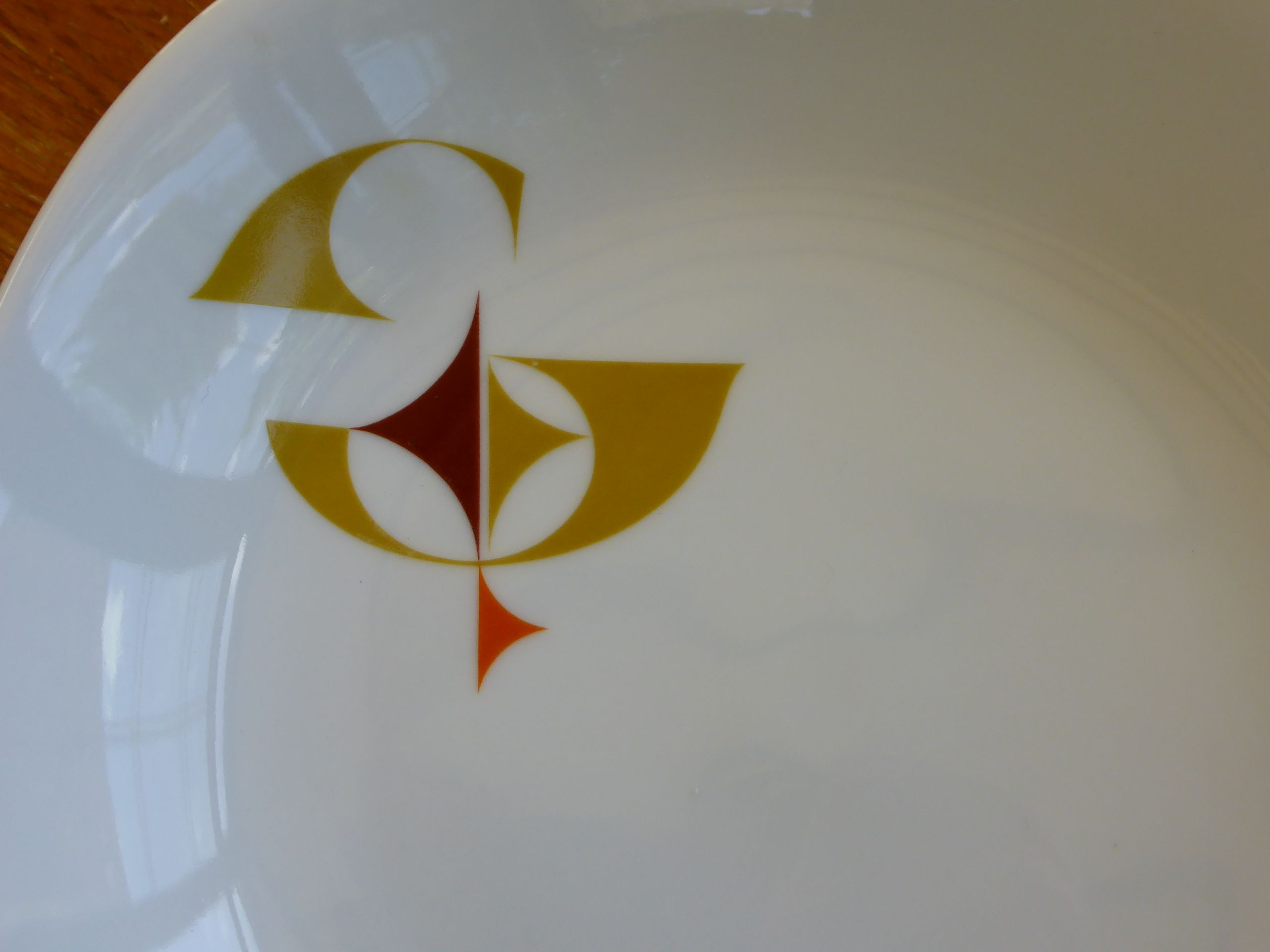 6 hollow plates in white porcelain, Schirnding Bavaria, design and vintage 1970