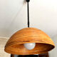 Large rattan pendant light from the 1970s.