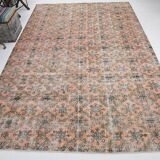 7x10 Pumpink Orange & Black Persian Rug, 208x316Cm