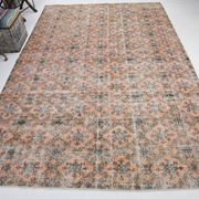 7x10 Pumpink Orange & Black Persian Rug, 208x316Cm